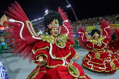 Samba Schools Parade Carnival SP 2025-stock-foto