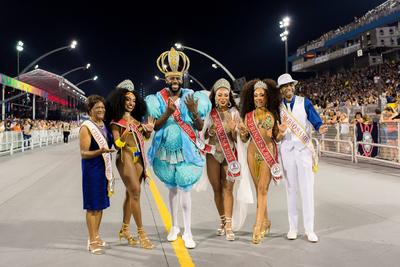 Samba Schools Parade Carnival SP 2025-stock-foto