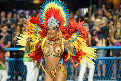 Samba Schools Parade Carnival RJ 2025-stock-foto