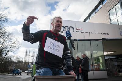 Closure of the Audi factory in Brussels on February 28, 2025.-stock-foto