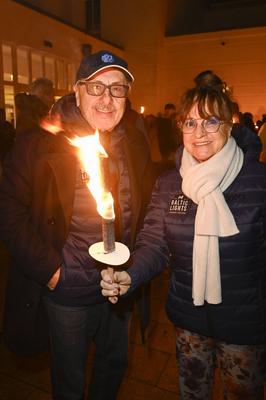 Wolfgang Stumph mit Ehefrau Christine Stumph-stock-foto