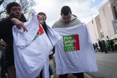 Closure of the Audi factory in Brussels on February 28, 2025.-stock-foto