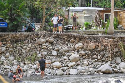 Reunion: Les degats du Cyclone Garance-stock-foto