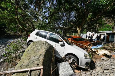 Reunion: Les degats du Cyclone Garance-stock-foto