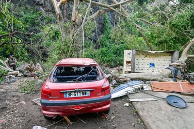 Reunion: Les degats du Cyclone Garance-stock-foto