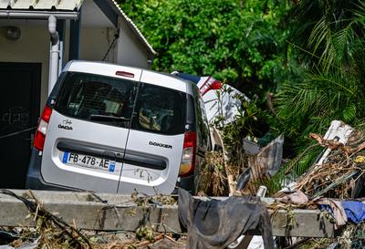Reunion: Les degats du Cyclone Garance-stock-foto