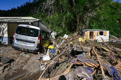 Reunion: Les degats du Cyclone Garance-stock-foto