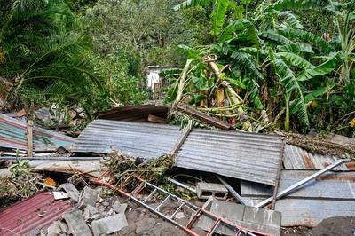 Reunion: Les degats du Cyclone Garance-stock-foto