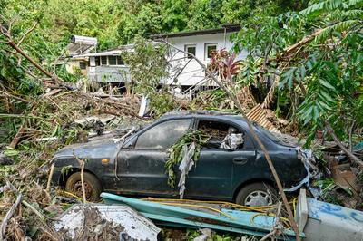 Reunion: Les degats du Cyclone Garance-stock-foto
