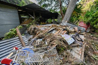 Reunion: Les degats du Cyclone Garance-stock-foto