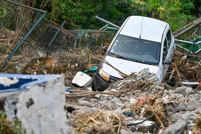 Reunion: Les degats du Cyclone Garance-stock-foto