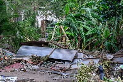 Reunion: Les degats du Cyclone Garance-stock-foto