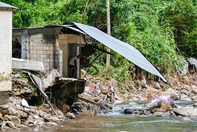 Reunion: Les degats du Cyclone Garance-stock-foto