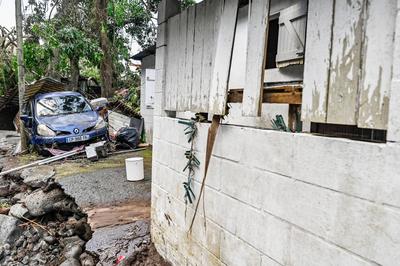 Reunion: Les degats du Cyclone Garance-stock-foto