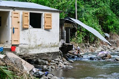 Reunion: Les degats du Cyclone Garance-stock-foto