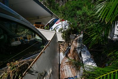 Reunion: Les degats du Cyclone Garance-stock-foto