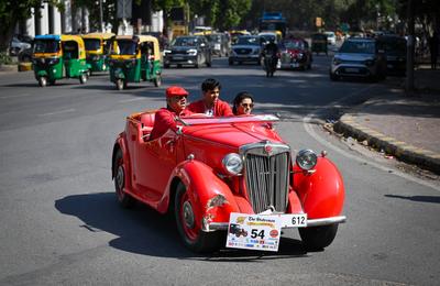 58th Edition Of Statesman Vintage & Classic Car Rally In Delhi-stock-foto