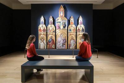 Siena: The Rise of Painting 1300-1350 National Gallery-stock-foto