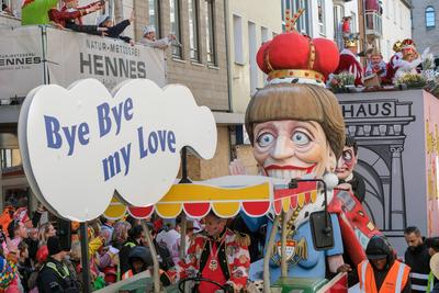 Rosenmontagszug in Koeln-stock-foto