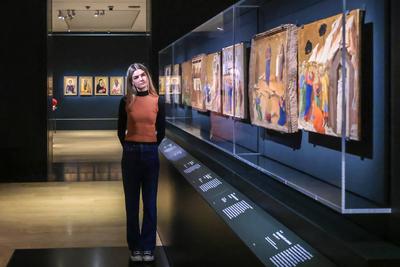 Siena: The Rise of Painting 1300-1350 National Gallery-stock-foto