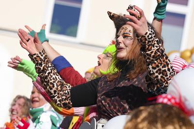 Koelner Karneval, Rosenmontagszug 2025-stock-foto
