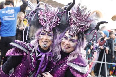Fastnachtsumzug in Seligenstadt-stock-foto