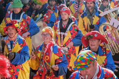 Rosenmontagszug in Koeln-stock-foto