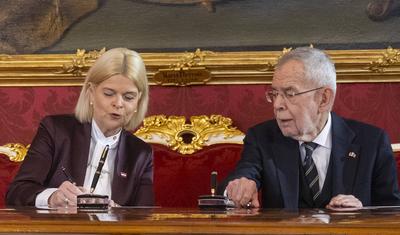 20250303 Angelobung der neuen Regierung-stock-photo