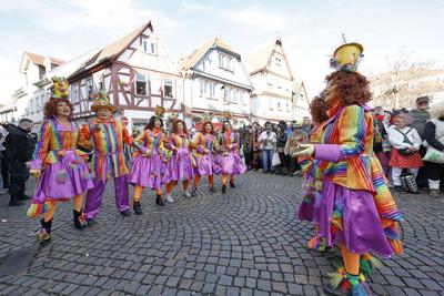 Fastnachtsumzug in Seligenstadt-stock-foto
