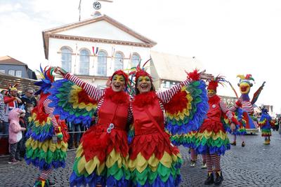 Fastnachtsumzug in Seligenstadt-stock-foto