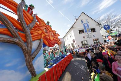 Fastnachtsumzug in Seligenstadt-stock-foto