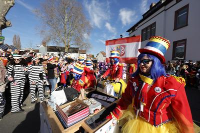 Fastnachtsumzug in Seligenstadt-stock-foto