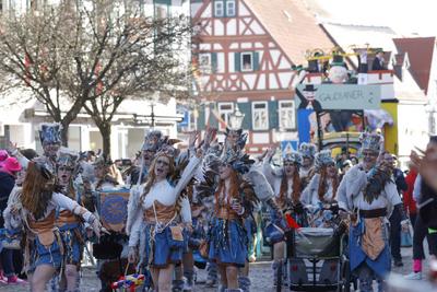 Fastnachtsumzug in Seligenstadt-stock-foto