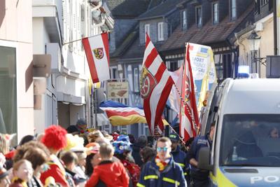 Fastnachtsumzug in Seligenstadt-stock-foto