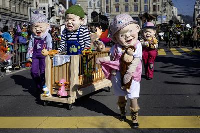 Fasn?chtler Kleinkinder Sujet, Luzern, Schweiz, 03.03.2025 *** Carnival toddler subject, Lucerne, Switzerland, 03 03 202-stock-foto