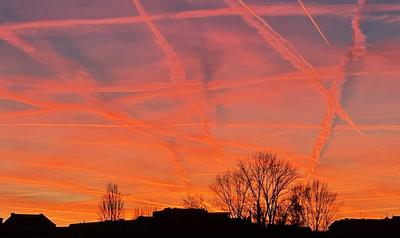 Berliner Abendhimmel-stock-foto