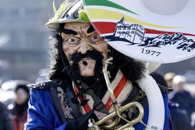 Guggenmusik Japaner Sujet, Luzern, Schweiz, 03.03.2025 *** Guggenmusik Japanese Sujet, Lucerne, Switzerland, 03 03 2025-stock-foto