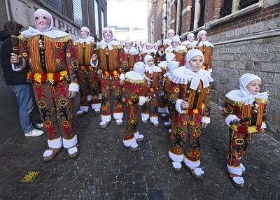 Binche carnival 2025-stock-foto