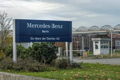 Mercedes Benz Berlin Marienfelde, To2, Werksgelaende, Mercedes Benz Berlin Marienfelde , Werk der Daimler AG, *** Merced-stock-foto