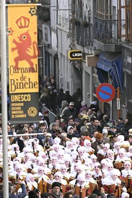 Binche carnival 2025-stock-foto