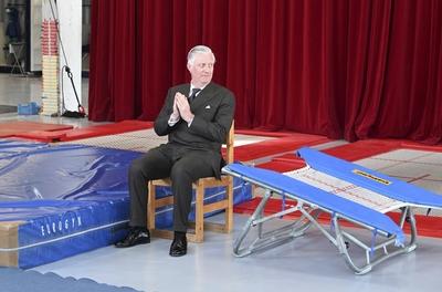 Royal Visit to Mechelen as European Volunteer Capital-stock-foto