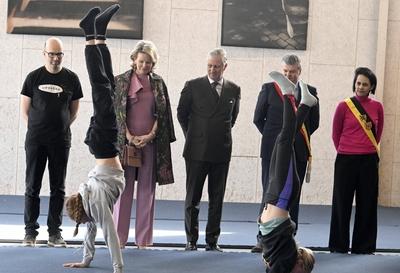 Royal Visit to Mechelen as European Volunteer Capital-stock-foto