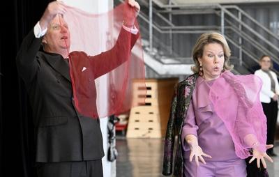 Royal Visit to Mechelen as European Volunteer Capital-stock-foto