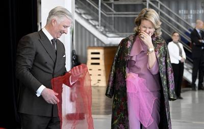 Royal Visit to Mechelen as European Volunteer Capital-stock-foto