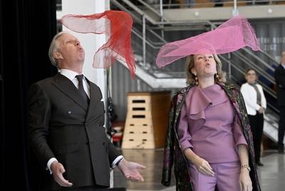 Royal Visit to Mechelen as European Volunteer Capital-stock-foto