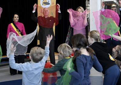 Royal Visit to Mechelen as European Volunteer Capital-stock-foto