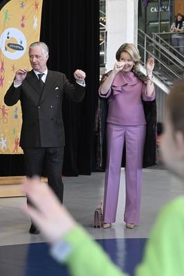 Royal Visit to Mechelen as European Volunteer Capital-stock-foto