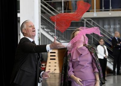 Royal Visit to Mechelen as European Volunteer Capital-stock-foto