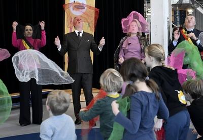 Royal Visit to Mechelen as European Volunteer Capital-stock-foto