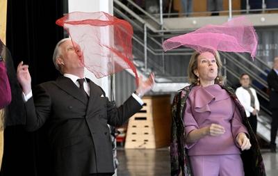 Royal Visit to Mechelen as European Volunteer Capital-stock-foto